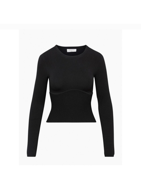 Aritzia Tops - Aritzia Babaton Corset Ribbed Long-Sleeve Top